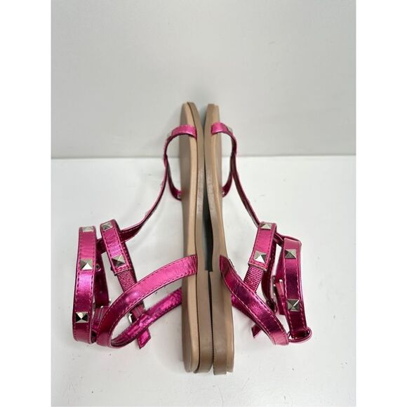 14th & Union Sandals Womens Size 7‎ Finley Metallic Pink Studded Detail Open Toe - Picture 7 of 10